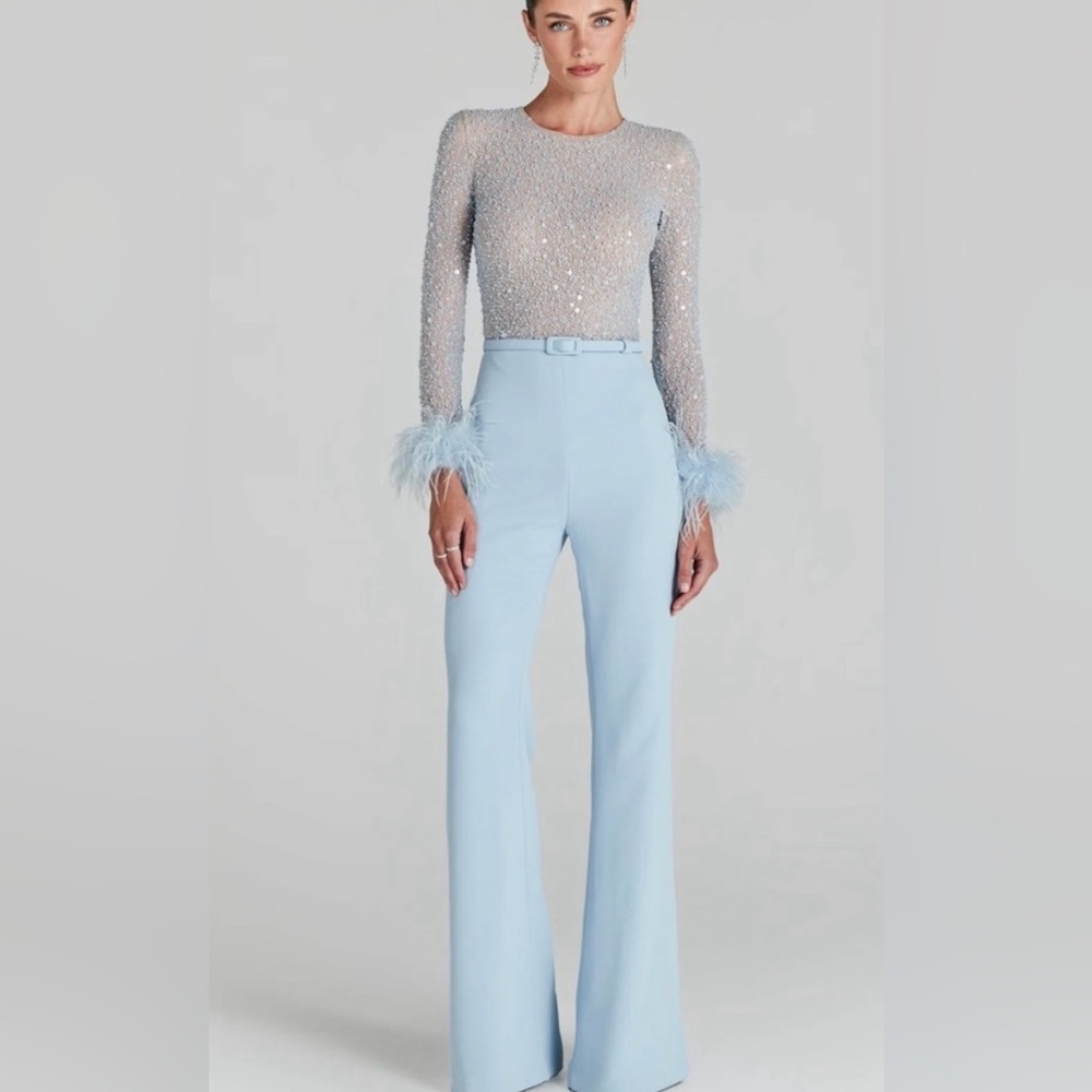 Nadine Merabi Amelia Blue Jumpsuit